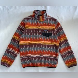 Patagonia Women's Synchilla Snap-T Pullover Size S Laughing Waters Dark Ruby